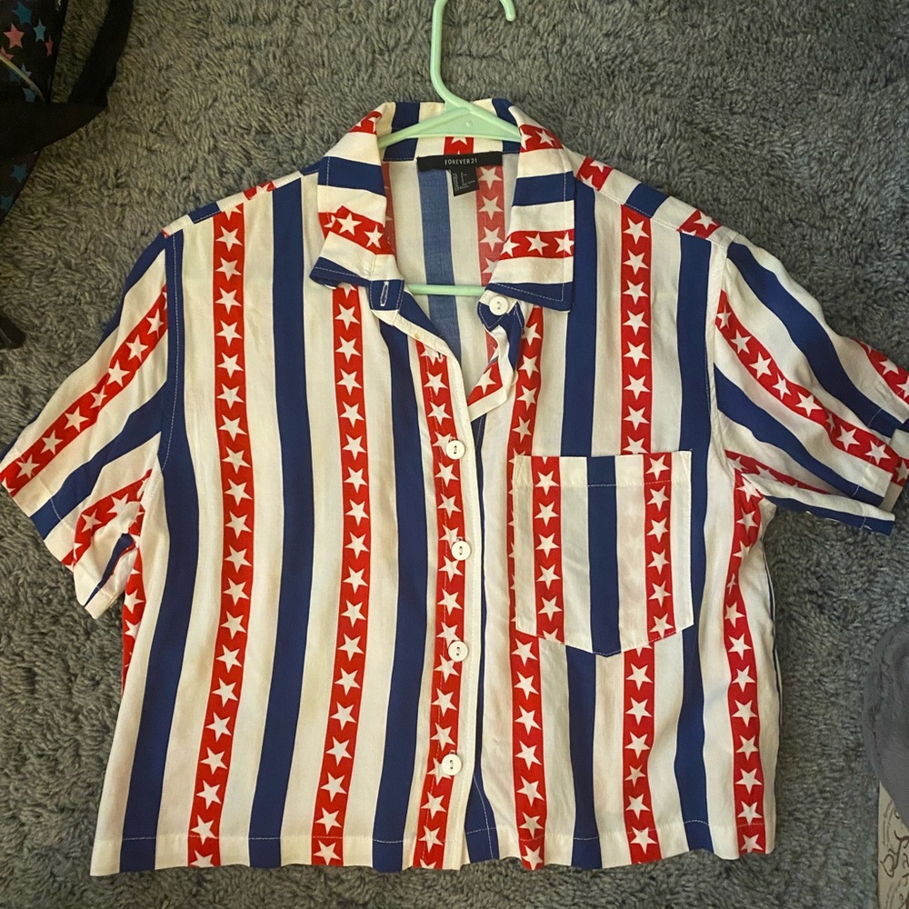 Stars n Stripes Button Down Top